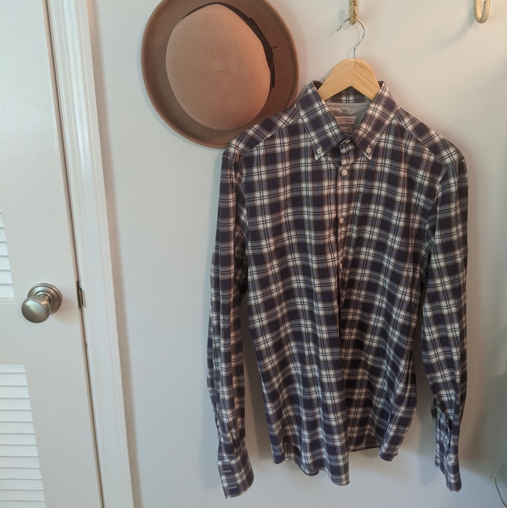 Brunello Cucinelli slim fit shirt 52